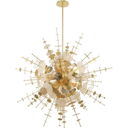 Twelve Light Dimmable Chandelier With Shades