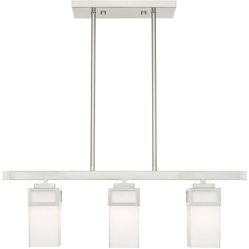 Three Light Dimmable Chandelier With Shades