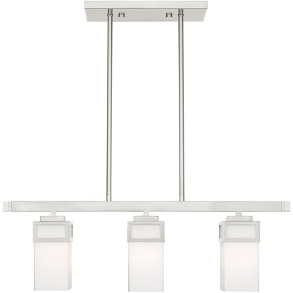 Three Light Dimmable Chandelier With Shades