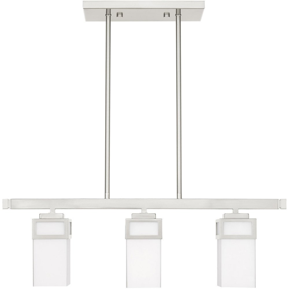 Three Light Dimmable Chandelier With Shades