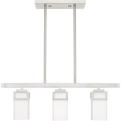 Three Light Dimmable Chandelier With Shades