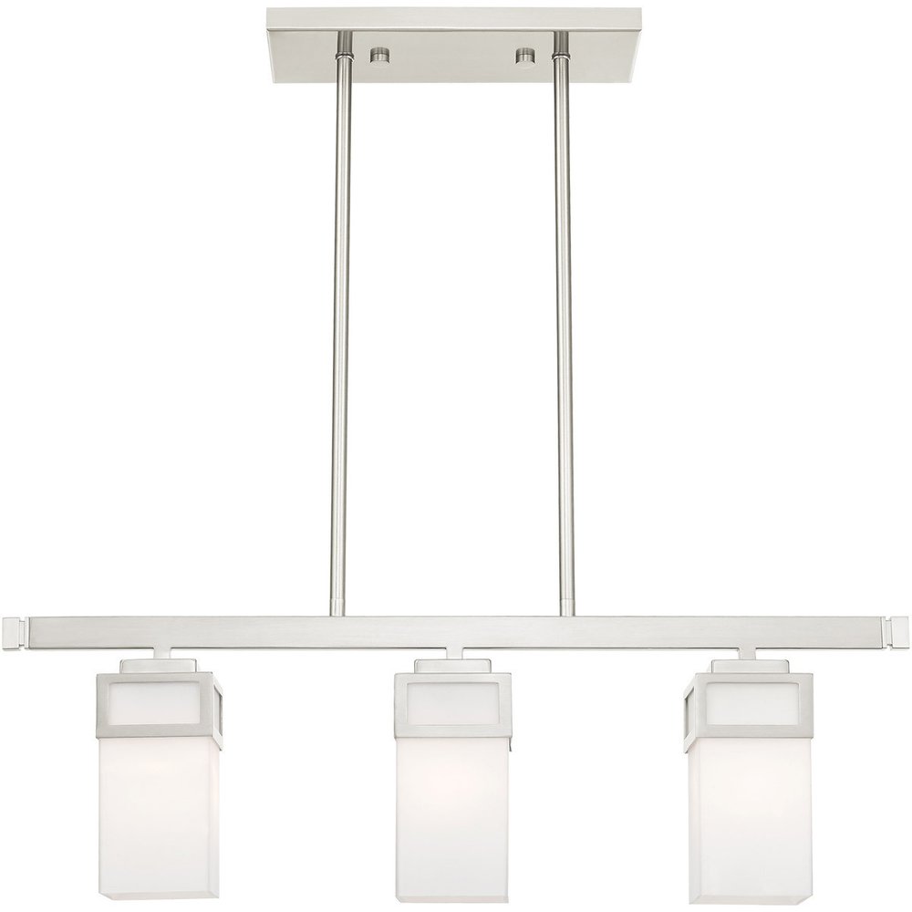 Three Light Dimmable Chandelier With Shades