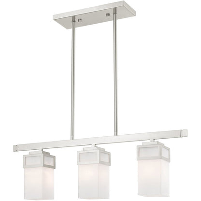 Three Light Dimmable Chandelier With Shades