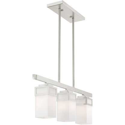 Three Light Dimmable Chandelier With Shades