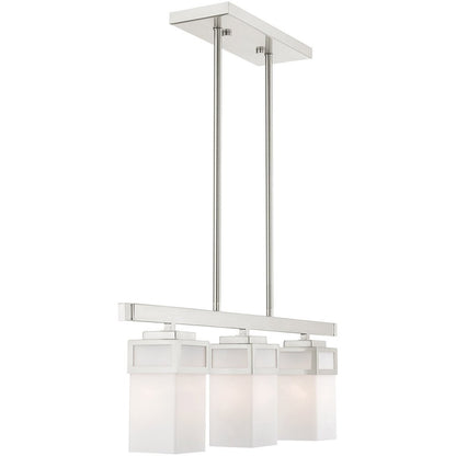 Three Light Dimmable Chandelier With Shades