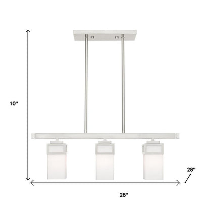 Three Light Dimmable Chandelier With Shades