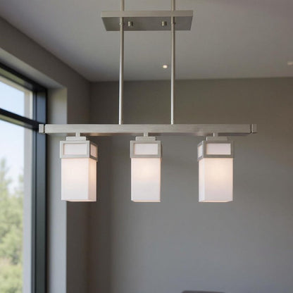 Three Light Dimmable Chandelier With Shades