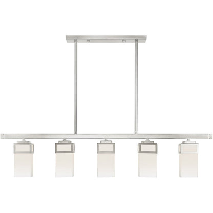 Five Light Dimmable Chandelier With Shades