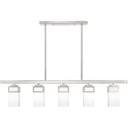 Five Light Dimmable Chandelier With Shades