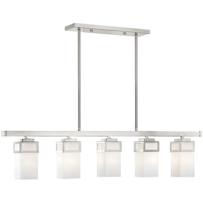 Five Light Dimmable Chandelier With Shades