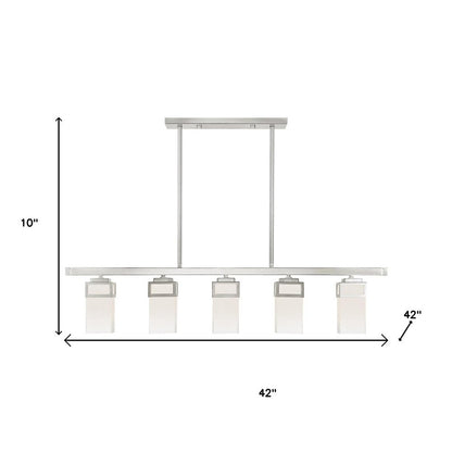 Five Light Dimmable Chandelier With Shades