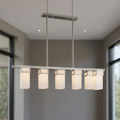 Five Light Dimmable Chandelier With Shades