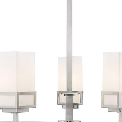 Five Light Dimmable Chandelier With Shades