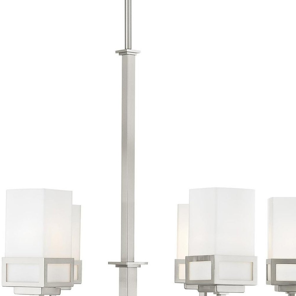 Six Light Dimmable Chandelier With Shades