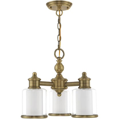 Three Light Dimmable Chandelier With Shades