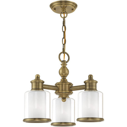 Three Light Dimmable Chandelier With Shades