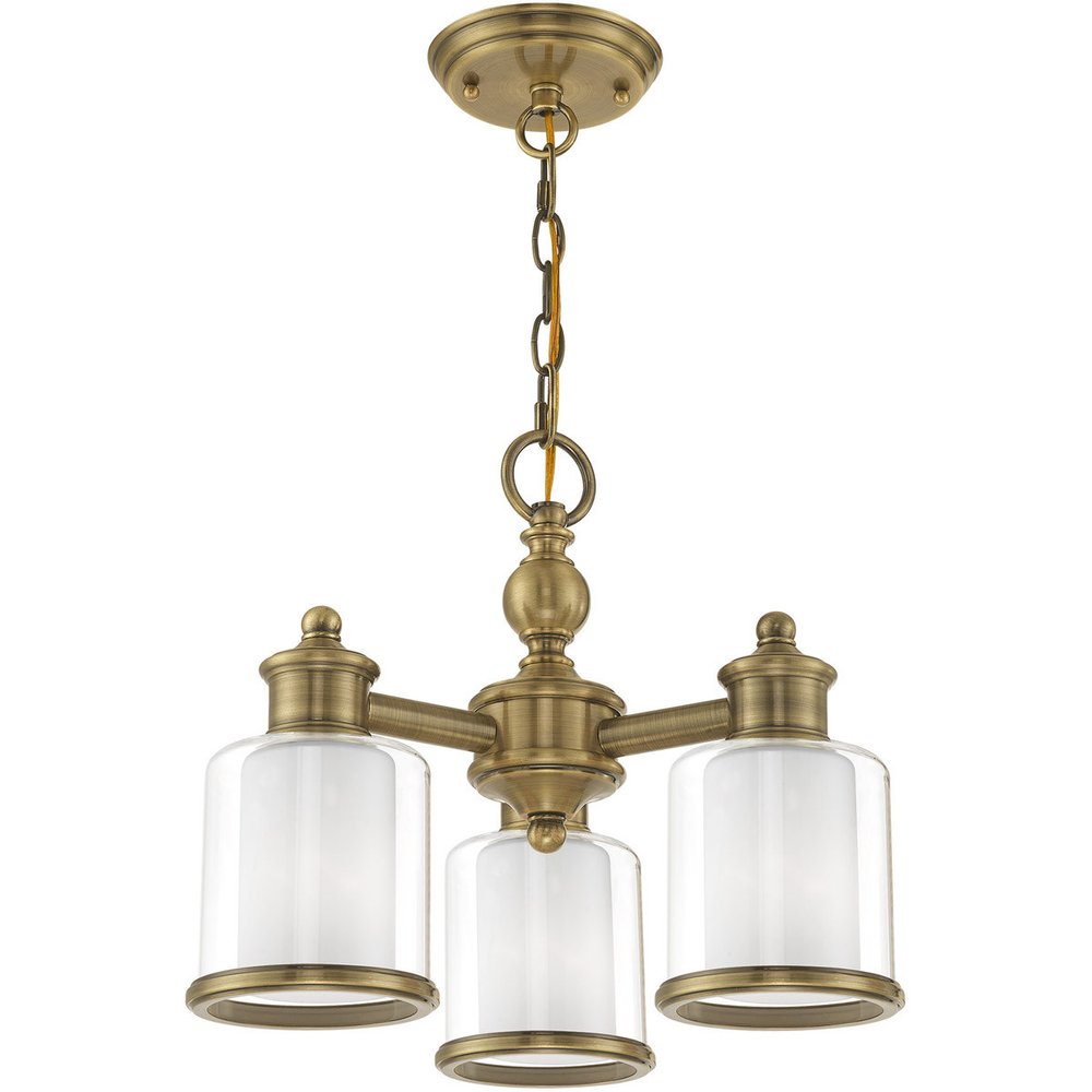 Three Light Dimmable Chandelier With Shades