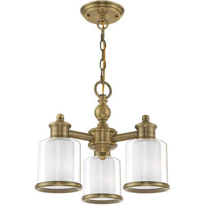Three Light Dimmable Chandelier With Shades