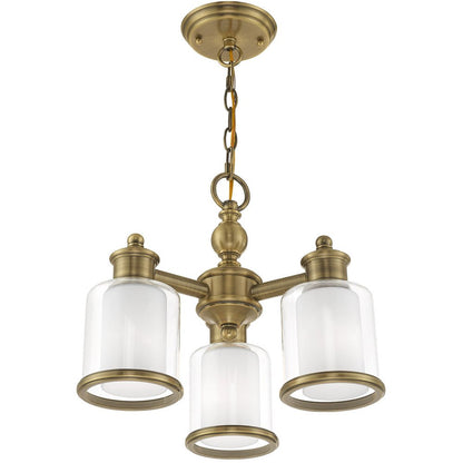 Three Light Dimmable Chandelier With Shades