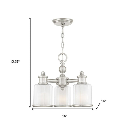 Three Light Dimmable Chandelier With Shades