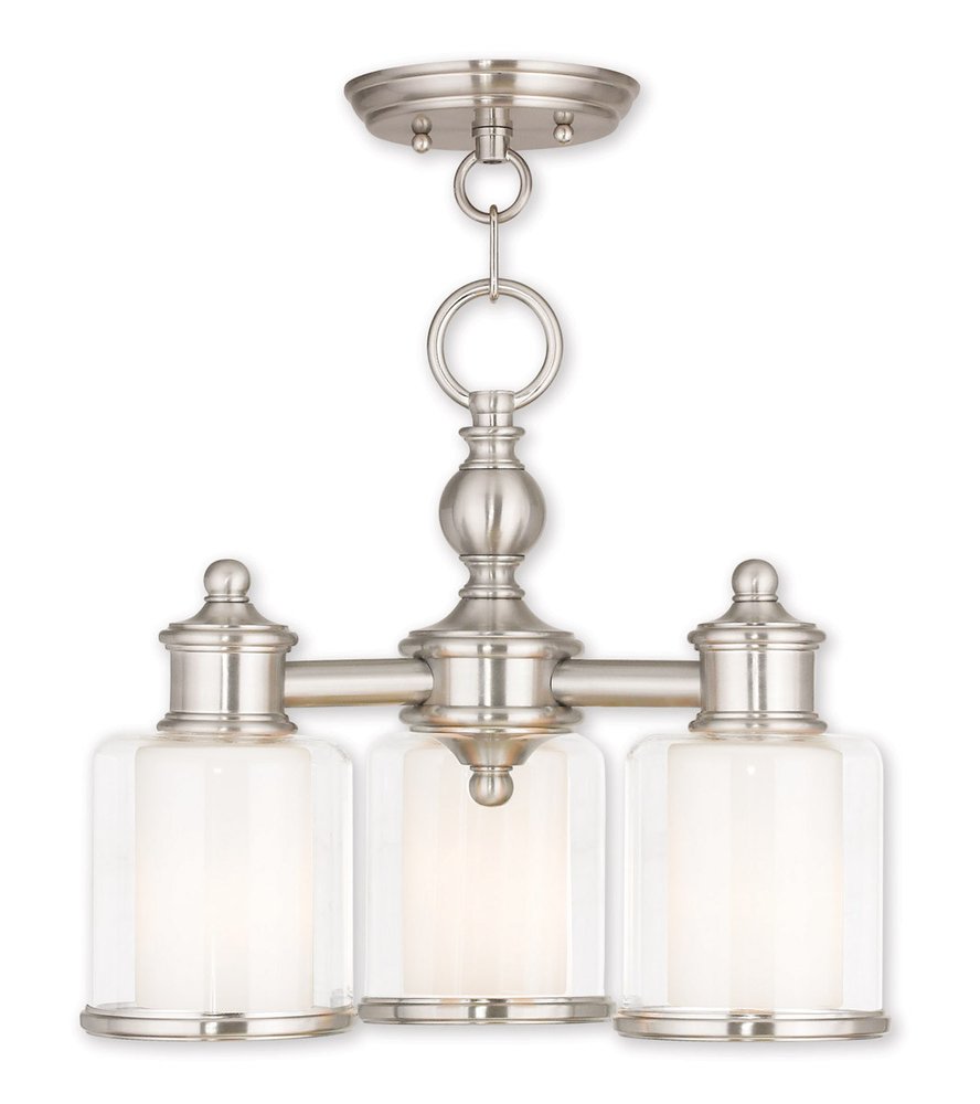 Three Light Dimmable Chandelier With Shades