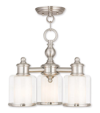 Three Light Dimmable Chandelier With Shades