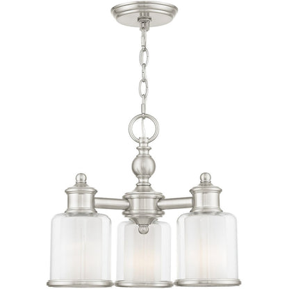 Three Light Dimmable Chandelier With Shades