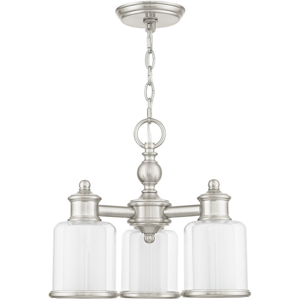 Three Light Dimmable Chandelier With Shades