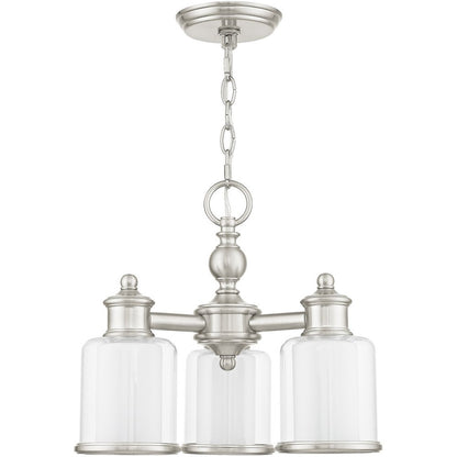 Three Light Dimmable Chandelier With Shades