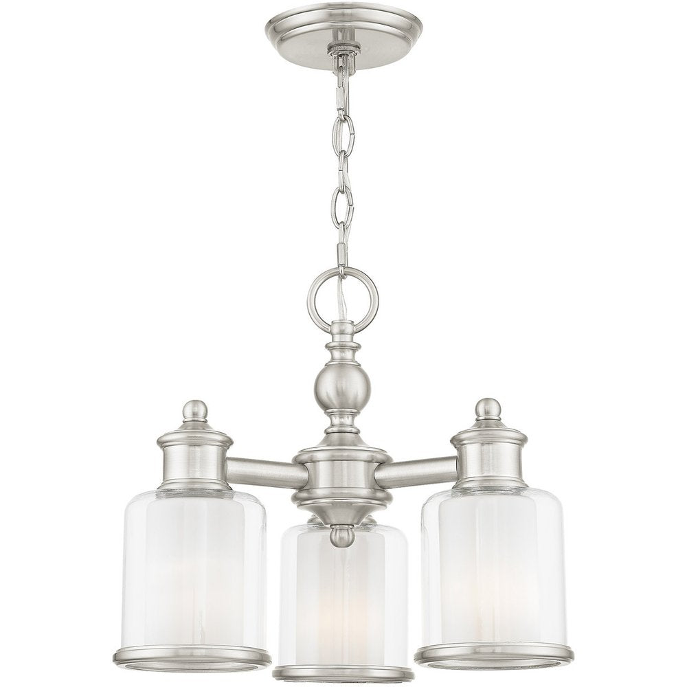 Three Light Dimmable Chandelier With Shades
