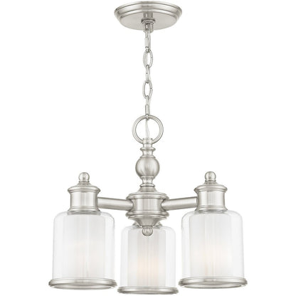Three Light Dimmable Chandelier With Shades