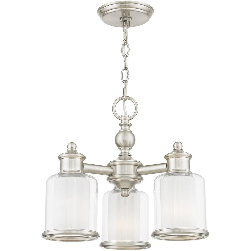 Three Light Dimmable Chandelier With Shades