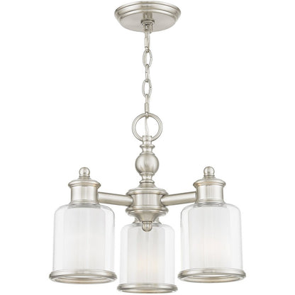 Three Light Dimmable Chandelier With Shades