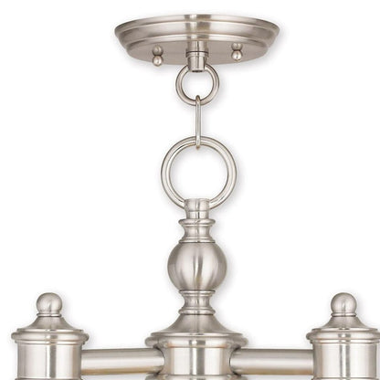 Three Light Dimmable Chandelier With Shades