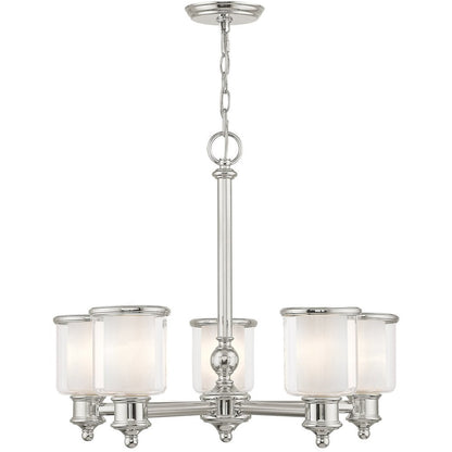 Five Light Dimmable Chandelier With Shades