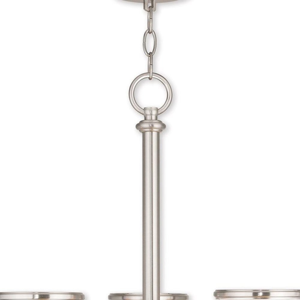 Five Light Dimmable Chandelier With Shades