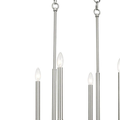 Eight Light Dimmable Chandelier With Shades