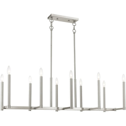 Ten Light Dimmable Chandelier With Shades