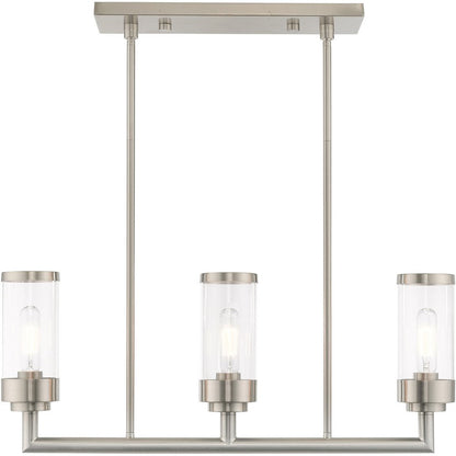 Three Light Dimmable Chandelier With Shades