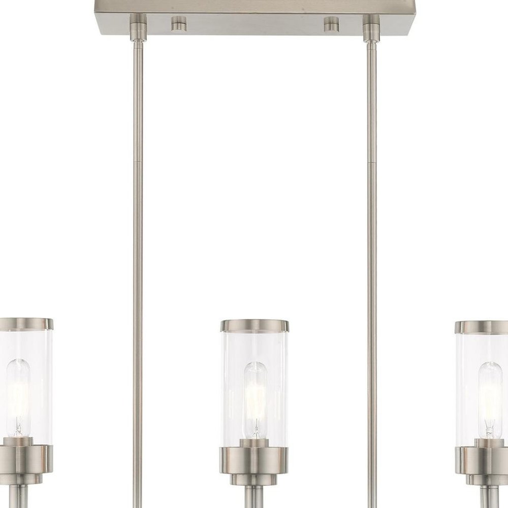 Three Light Dimmable Chandelier With Shades