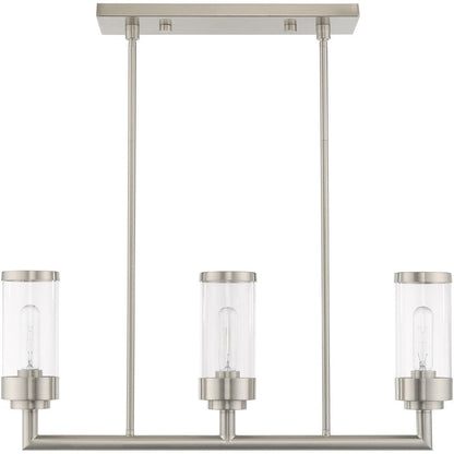 Three Light Dimmable Chandelier With Shades