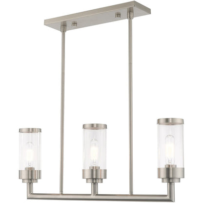 Three Light Dimmable Chandelier With Shades