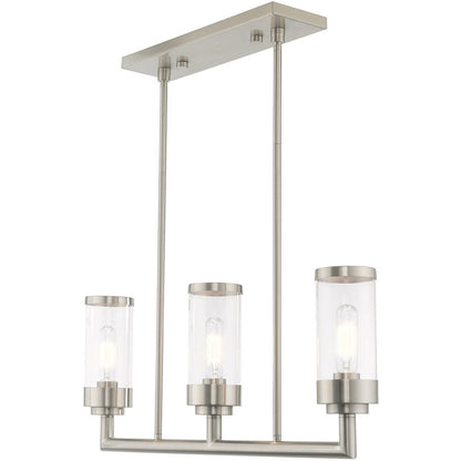 Three Light Dimmable Chandelier With Shades
