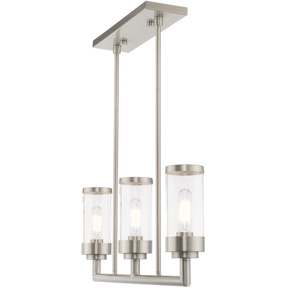 Three Light Dimmable Chandelier With Shades