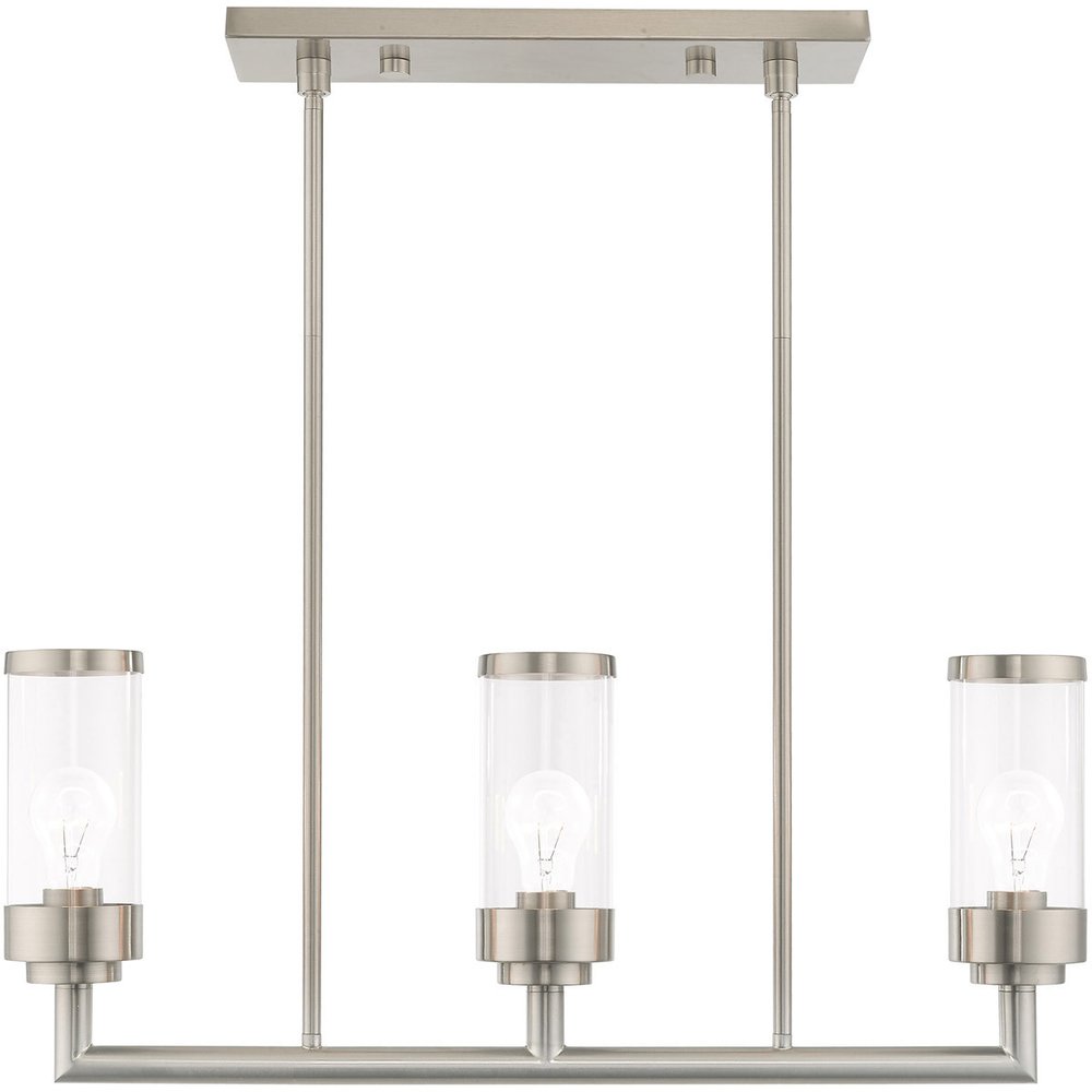 Three Light Dimmable Chandelier With Shades