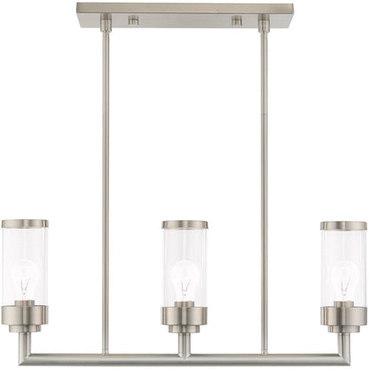 Three Light Dimmable Chandelier With Shades