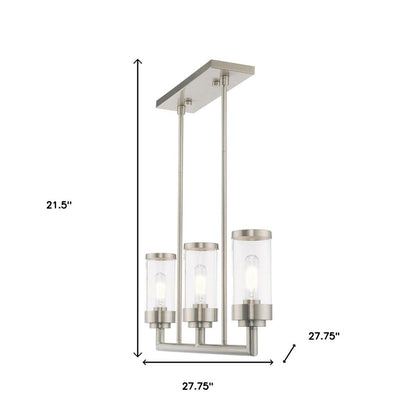 Three Light Dimmable Chandelier With Shades