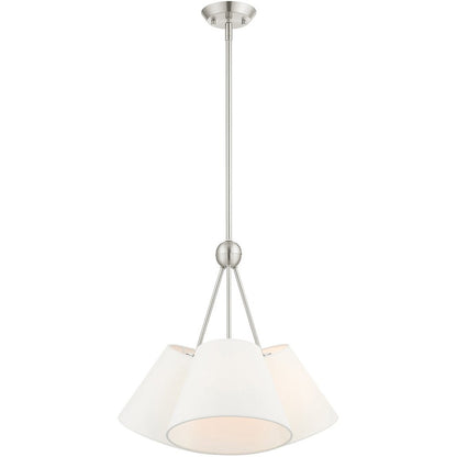 Three Light Dimmable Chandelier With Shades