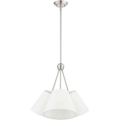 Three Light Dimmable Chandelier With Shades