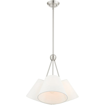 Three Light Dimmable Chandelier With Shades